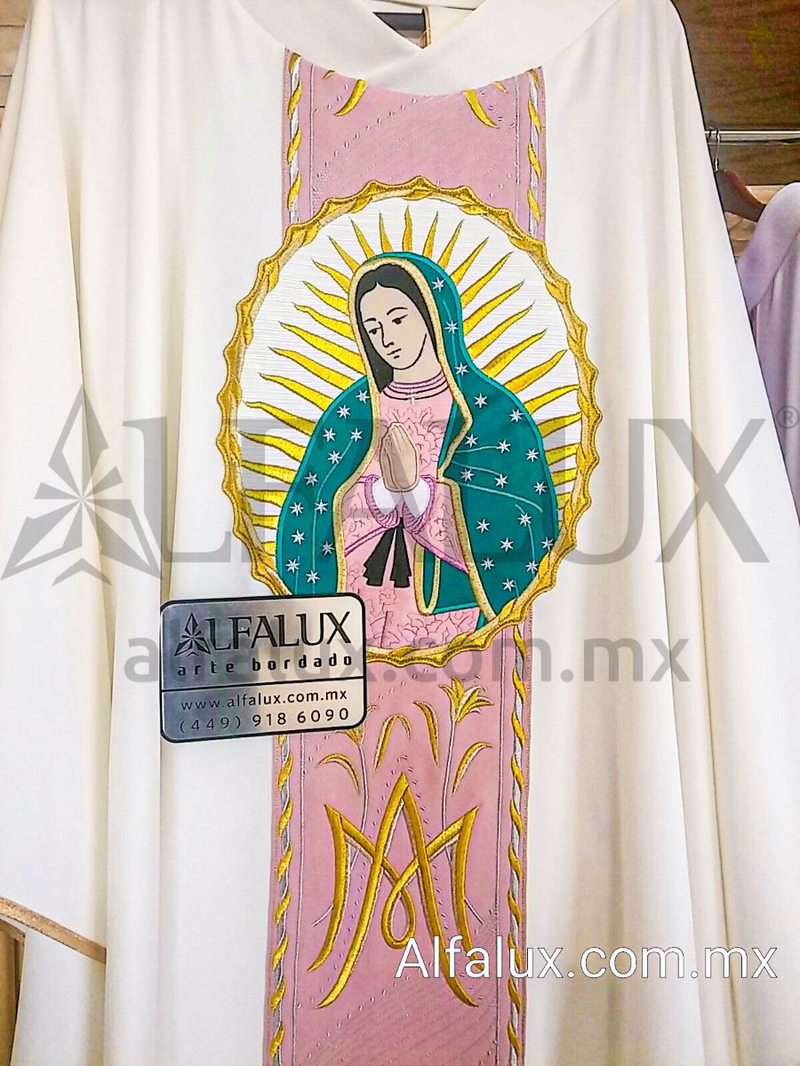 14 AVE MARIA Palo de Rosa Medallon Virgen